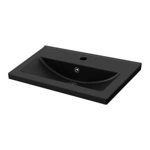 GoodHome Wash-basin Nira Slim, ceramic, 60 cm, black