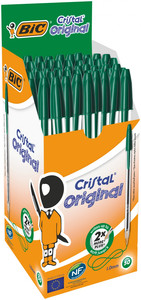 BIC Ballpoint Pen Cristal 50pcs, green