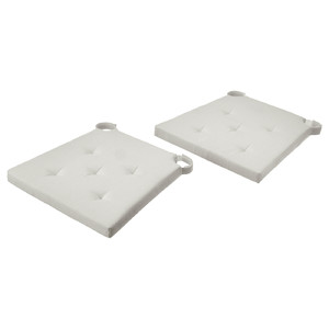 JUSTINA Chair pad, natural, 42/35x40x4 cm, 2 pack