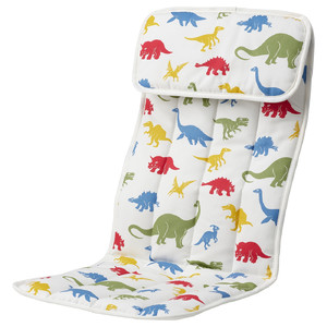 POÄNG Children's armchair cushion, Medskog, dinosaur pattern