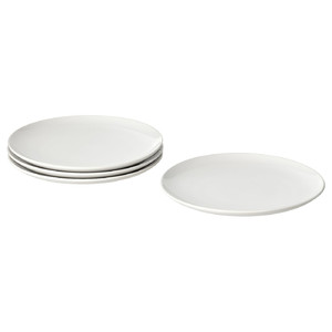 GODMIDDAG Plate, white, 26 cm, 4-pack