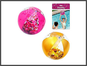 Bestway Floatin' Fashion Glitter Beach Ball 41 cm, 1pc, assorted colours, 2+