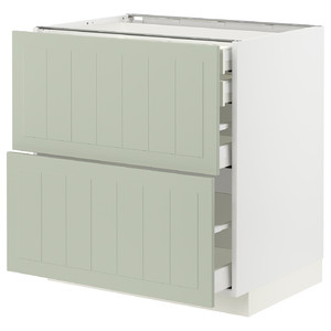 METOD/MAXIMERA Base cb 2 frnts/2 low/1 md/1 hi drw, white/Stensund light green, 80x60 cm