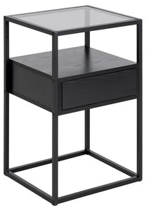 Bedside Table Nightstand Randolf, black