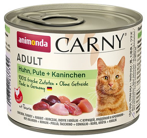 Animonda Carny Adult Cat Food Chicken, Turkey & Rabbit 200g