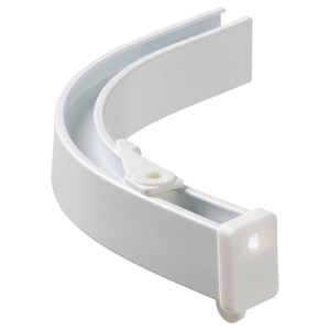 VIDGA Corner piece, single track, included ceiling fitting/white
