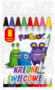 Fun & Joy Wax Crayons 8 Colours