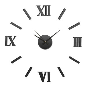 Wall Clock Self-Adhesive Splendid Romer 60 x 60 cm, black