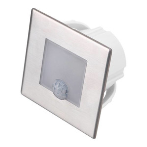 DPM LED Staircase Lamp with PIR Sensor 1.2W 4000K IP20, square, stainless steel