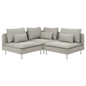 SÖDERHAMN Corner sofa, 3-seat, Viarp beige/brown