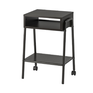 SETSKOG Nightstand, black, 45x35 cm