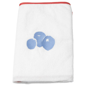 SKÖTSAM Cover for babycare mat, blueberry patterned, white, 83x55 cm