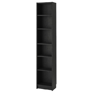 BILLY Bookcase, black oak effect, 40x28x202 cm