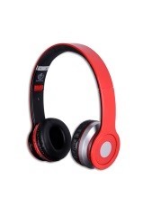 Rebeltec Stereo Headphones Bluetooth CRISTAL, red