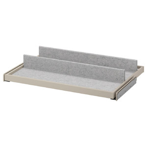 KOMPLEMENT Pull-out tray with shoe insert, beige/light grey, 75x58 cm