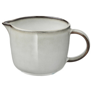 GLADELIG Milk/cream jug, grey, 0.4 l