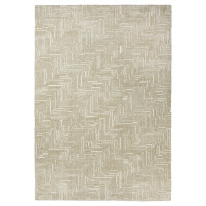 LINJEPLATS Rug, low pile, beige/off-white, 160x230 cm
