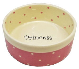 Ceramic Bowl Princess 13x5.5cm, pink
