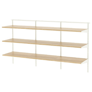 BOAXEL 3 sections, white, oak, 182x40x101 cm