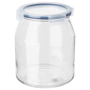 IKEA 365+ Jar with lid, glass, plastic, 3.3 l