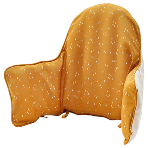 ANTILOP Supporting cushion and cover, dark yellow/white dotted