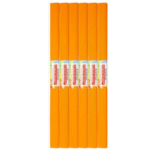 Crepe Paper 50x200cm 10pcs, light orange