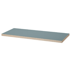 LAGKAPTEN Table top, grey/turquoise, 120x60 cm