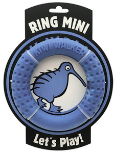Kiwi Walker Let's Play Dog Toy Ring Mini, blue