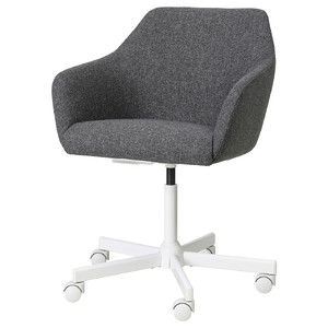 TOSSBERG / MALSKÄR Swivel chair, Gunnared dark grey/white