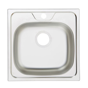 Steel Kitchen Sink Gamow 1 Bowl, satin