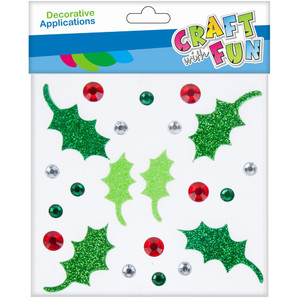 Craft Christmas Self-Adhesive Decoration Set Leaves