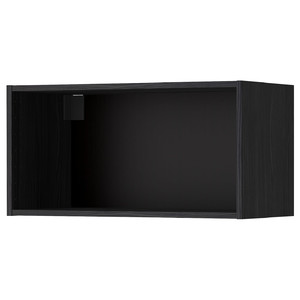 METOD Wall cabinet frame, wood effect black, 80x37x40 cm