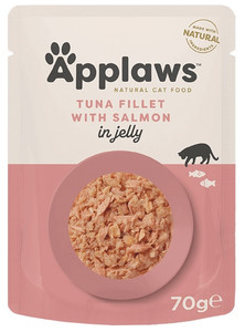 Applaws Natural Cat Food Tender Tuna with Salmon in Jelly 70g