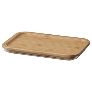 IKEA 365+ Lid, rectangular, bamboo, 21x15 cm