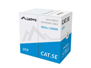 Lanberg LAN Network Cable UTP Cat.5e LCU5-10CC-0305-BK 305m, black