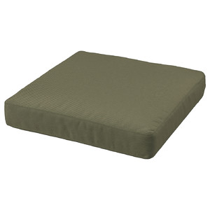 FRÖSÖN/DUVHOLMEN Seat cushion, outdoor, dark beige-green, 62x62 cm
