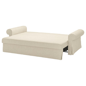VRETSTORP 3-seat sofa-bed, Kilanda light beige