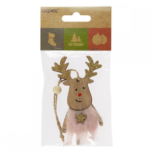 Christmas Tree Decoration Reindeer 1pc, assorted colours