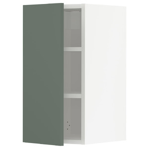 METOD Wall cabinet with shelves, white/Bodarp grey-green, 30x60 cm