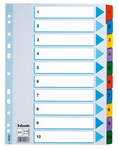 Esselte Index A4 Cardboard 1-10