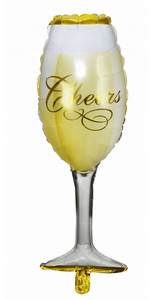Foil Balloon New Year's Eve Champagne Glass 94cm