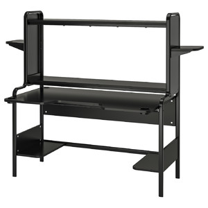FREDDE Desk, black, 185x74x146 cm
