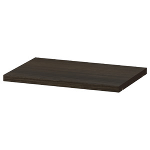 BILLY Shelf, dark brown oak effect, 36x26 cm