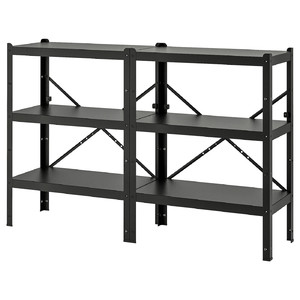 BROR Shelving unit, black, 170x40x110 cm