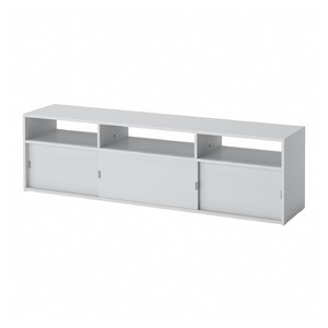 SPIKSMED TV bench, light grey, 155x32x44 cm