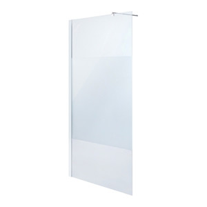 Cooke & Lewis Shower Walk-in Panel Onega 90cm, chrome/pattern