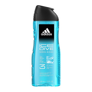 Adidas Ice Dive Shower Gel for Men Face, Body & Hair Vegan 400ml