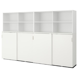 GALANT Storage combination w sliding doors, white, 320x200 cm