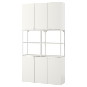 ENHET Wall storage combination, white, 120x30x225 cm