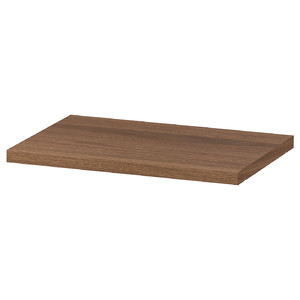 BILLY Shelf, brown walnut effect, 36x26 cm